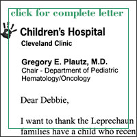 Thank you letter from Gregory E. Plautz, M.D. - click for complete letter